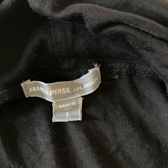 James Perse Short Sleeve Cowl Neck lightweight, black Shirt Size 1 - Picture 5 of 6